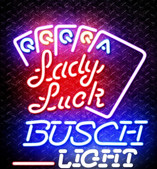Busch Light Lady Luck Neon Sign